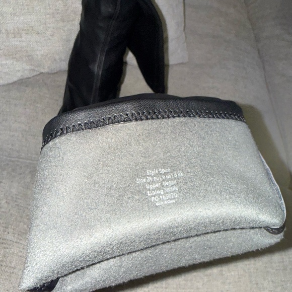 Naked Wolfe Black Platform Knee-High Boots with Wolf Accent - Picture 9 of 9